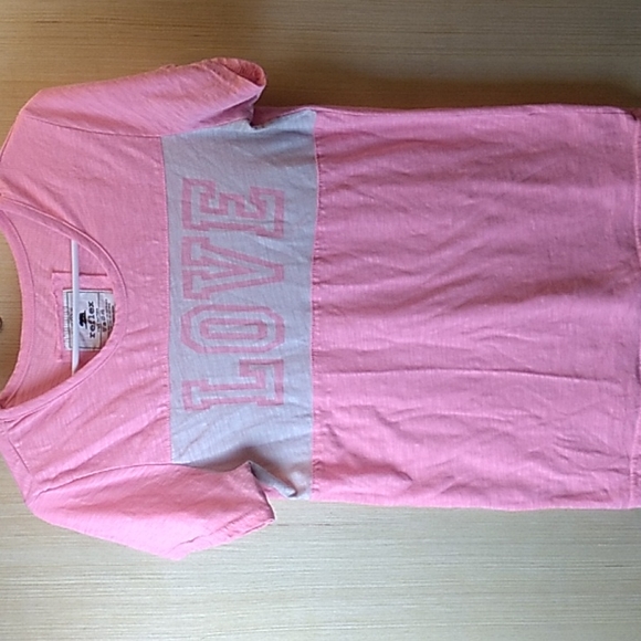 Reflex Women's Pink & White love tshirt size large. - Picture 1 of 4